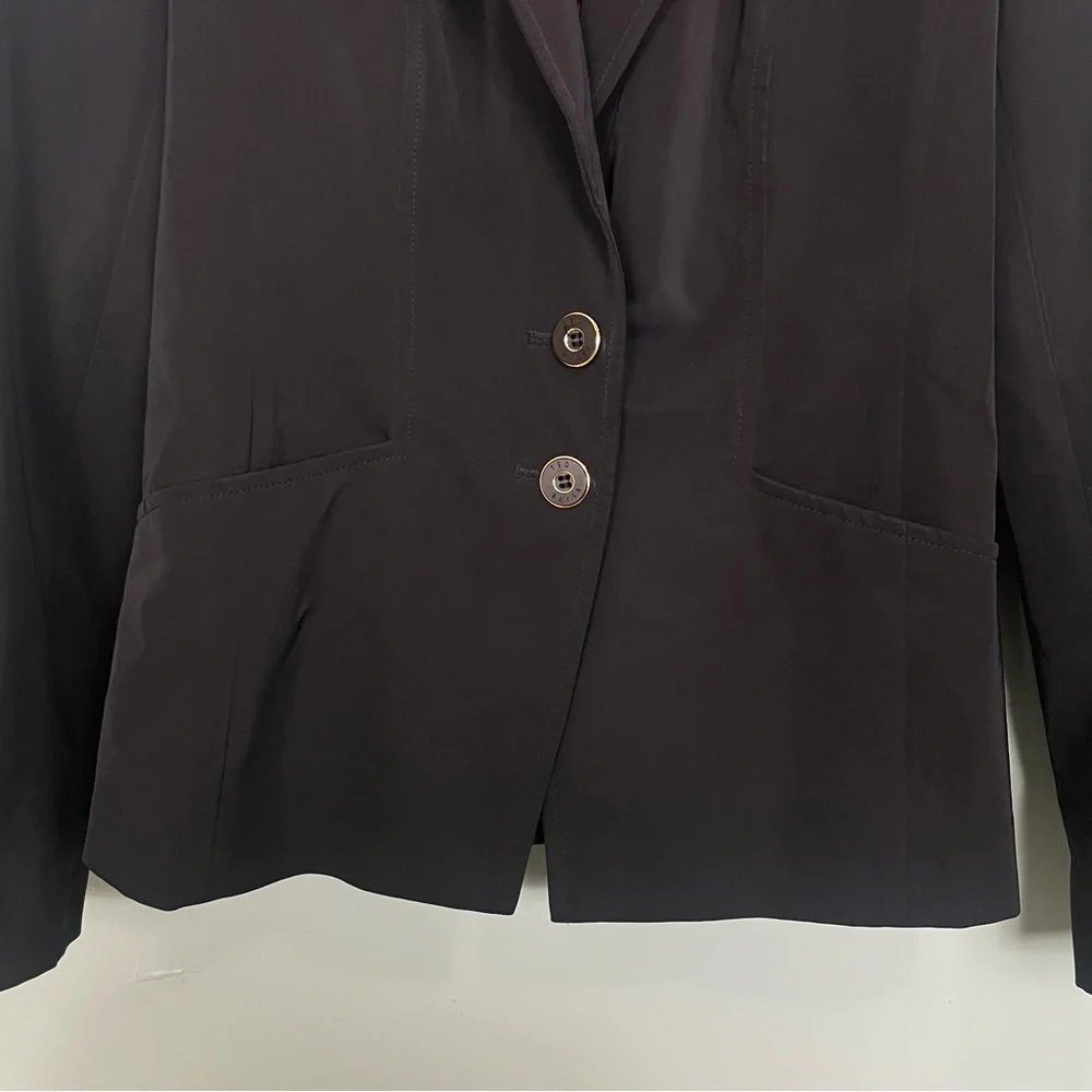 Ted Baker Working‎ Title Jacket Blazer Lined Button Closure Black Size 2